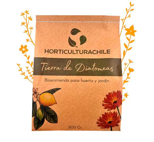 Tierra de diatomeas 500 g Horticultura Chile